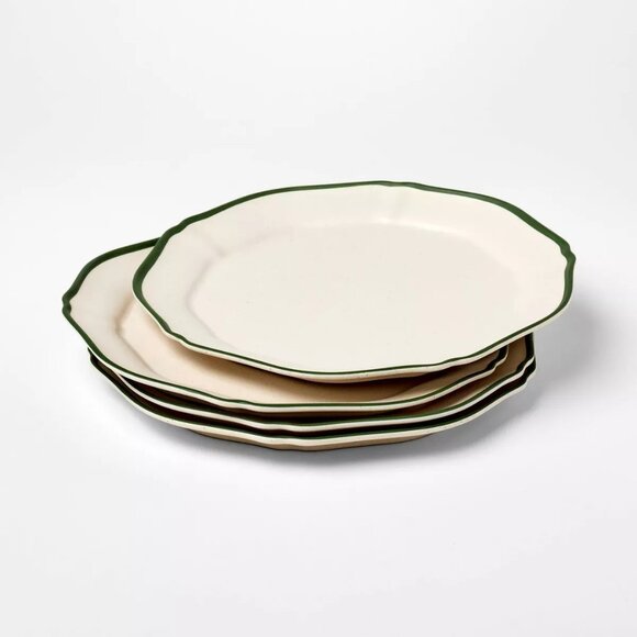 4pc 10.5" Melamine Green Dinner Plates – Threshold Studio McGee Target 2025 - Picture 1 of 5